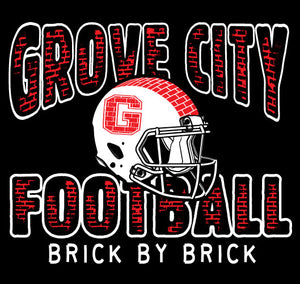 Grove City brick letters with helmet