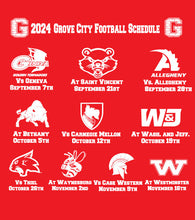 Load image into Gallery viewer, Grove City Football 2024 Schedule Shirt
